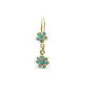 Turquoise Flower Drop Earrings
