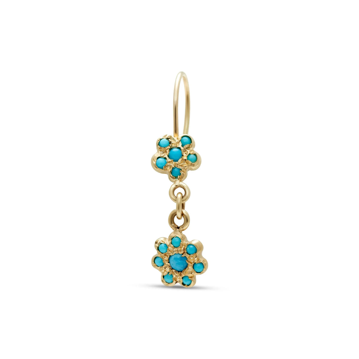 Turquoise Flower Drop Earrings
